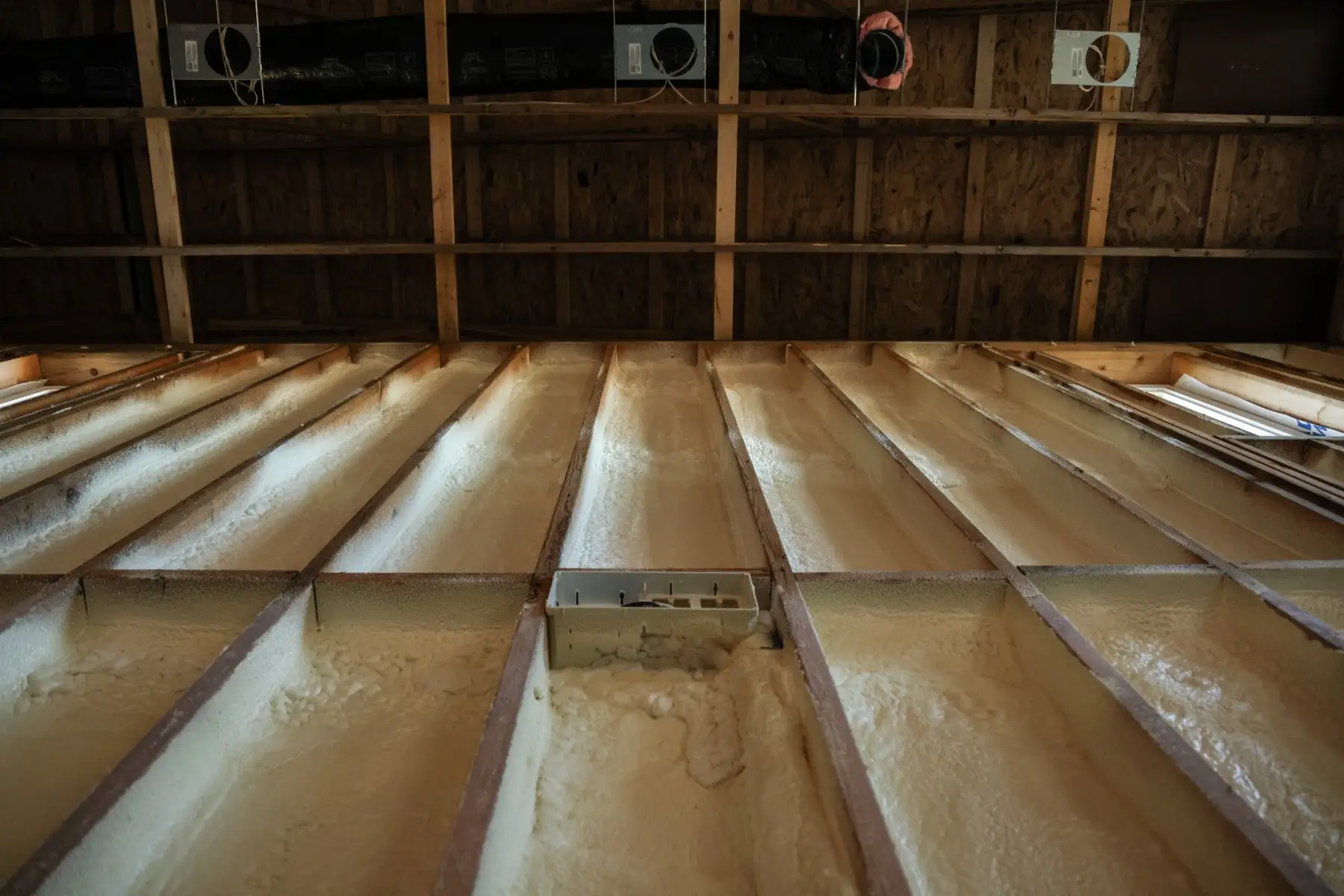 Blowing loose-fill insulation into an attic